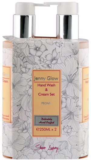 Jenny Glow Peony Hand Wash & Hand Cream Set 250ml 2 Piece Set For Unisex, All Skin Type, Hand & Body Lotion, Refreshing, Vitamin E, Skincare, Bath and Body, Gift Set, Long Lasting, For Women, For Men