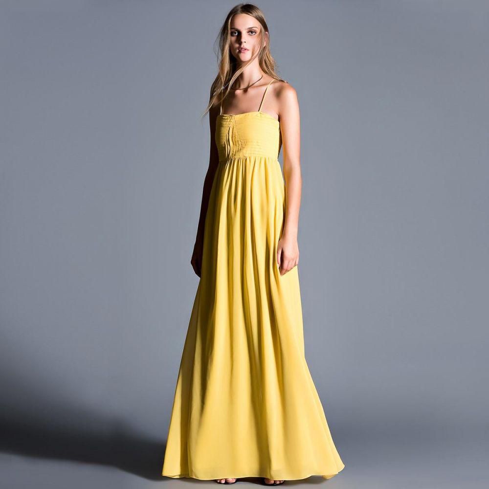 Modagram Evening Dress for Women - 36 EU, Yellow