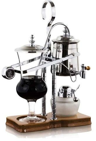 Coffee Maker Luxury Antique Syphon Machine Brewer Tea Siphon Brewer Elegant Double Ridged Fulcrum with Tee Handle