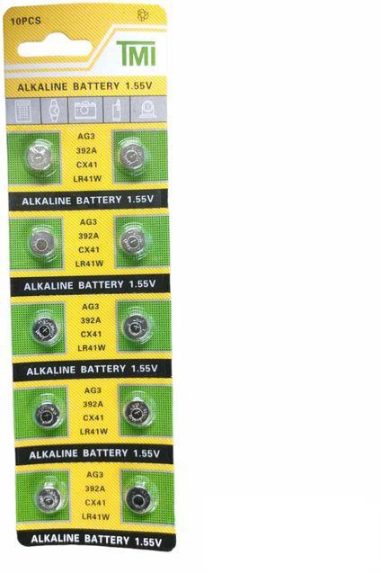 Alkaline Battery 1.55 Volt AG3 , 392A , CX41 , LR41W