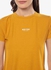 Ribbed Detail Crew Neck Top Mustard Yellow