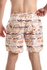 White Rabbit Side Pockets Self Patterned Board Shorts - Cream, Olive & Orange