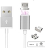 Magnetic USB charger DATA cable for Android and IOS Micro USB Cable 2 in 1