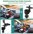 Car Cup Holder Mobile & A Detachable Rotating Food Tray In Addition To 2 Small Cup Slots And A Large Cup Slot