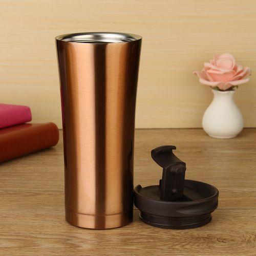 Generic Gold Hot Sale Double Wall Stainless Steel Coffee Thermos Cups Mugs Thermal Bottle 500 Ml Thermocup Fashion Tumbler Vacuum Flask