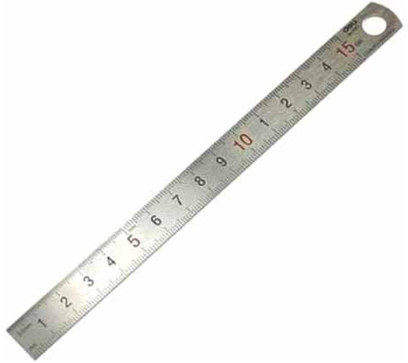 Deli Stainless Steel Ruler Silver 15cm
