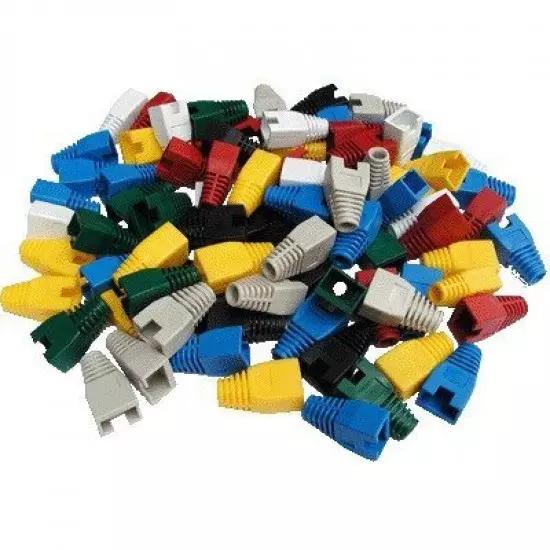 DATACOM Protection RJ45 with cutout RED (100pcs) | Gear-up.me