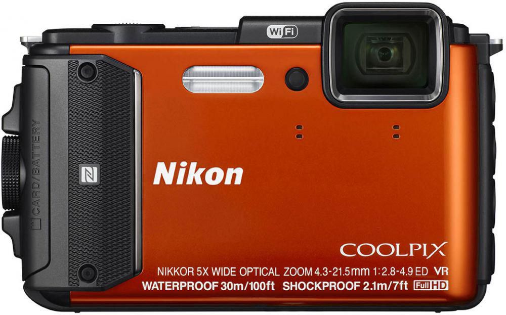 Nikon Coolpix AW130  Digital Camera, 16 Megapixel, Orange