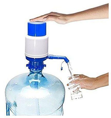Generic Hand Press Pump for Bottled Water - White & Blue