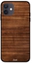 Wood Printed Case Cover -for Apple iPhone 12 Brown/Black Brown/Black
