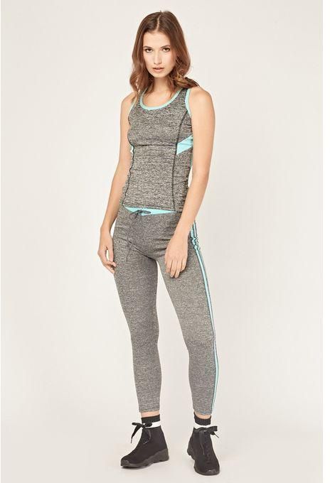 BEST FASHION Speckled Sports Tank And Leggings Set