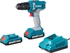 TDLI20028 Lithium-Ion Cordless Drill with Two 20V 1.5Ah Batteries and Charger, Multi Color