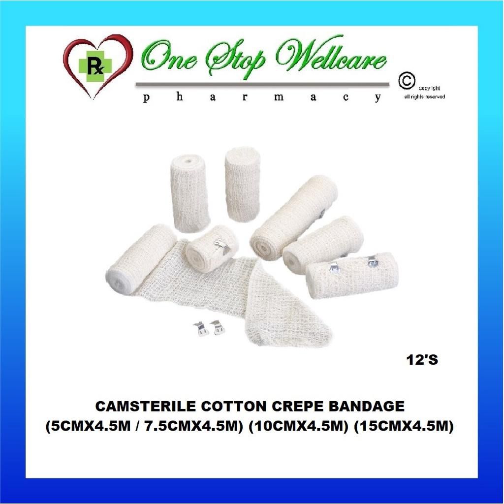 Camsterile Cotton Crepe Bandage 12 Pieces /Whitening