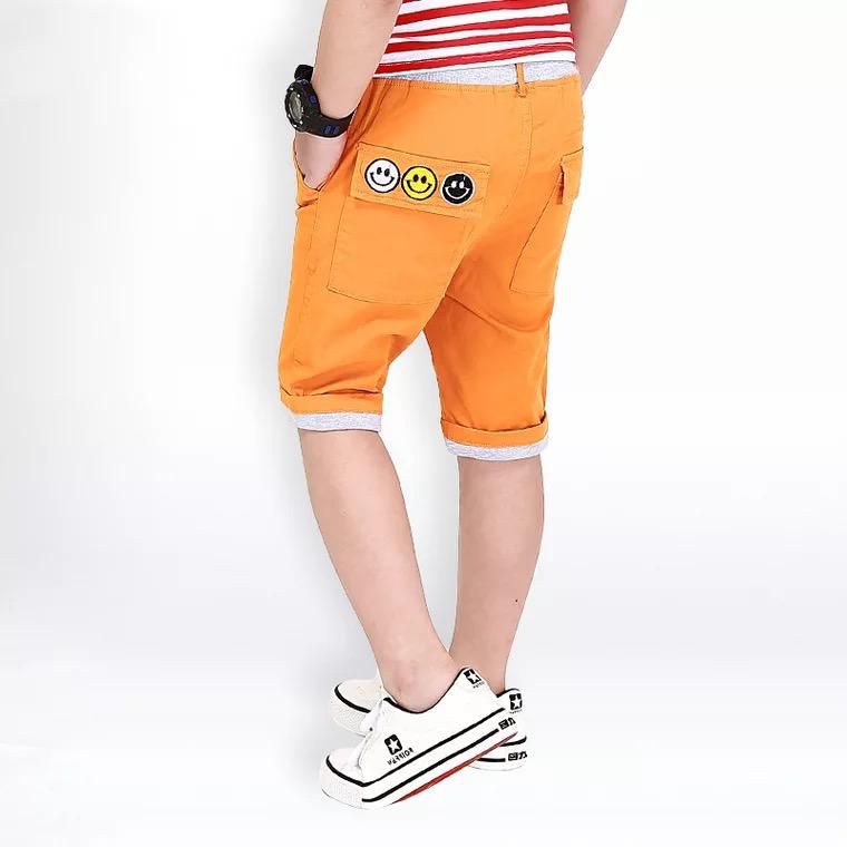 Boys Pants Knee Length Pants Emoji Printed 4-12Y - 6 Sizes (3 Colors)