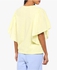 Yellow Ruffled Cotton T-Shirt