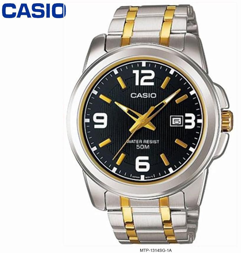Casio MTP-1314SG Analogue Watches 100% Original & New (Silver/Gold)