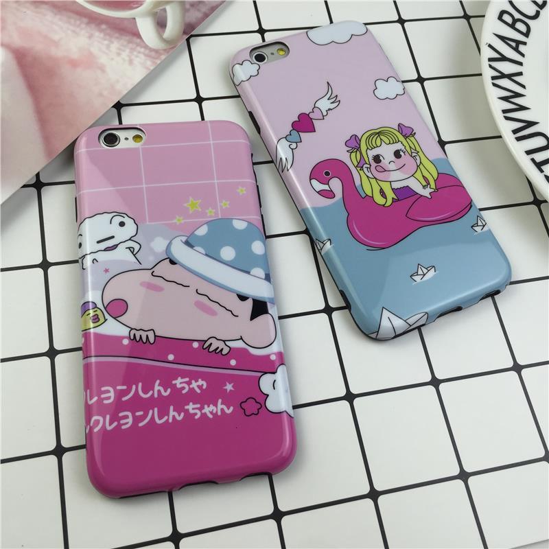 Cartoon milk sister iphone 7/8 plus mobile phone shell apple 6/6 plus full pack protection covers
