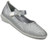 Leather Ballerina Flat Shoes For Girls - Silver