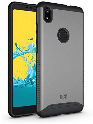 ZTE Blade Max 2s Case, TUDIA Slim-Fit Heavy Duty [Merge] Extreme Protection/Rugged but Slim Dual Layer Case for ZTE Blade Max 2s (Metallic Slate)