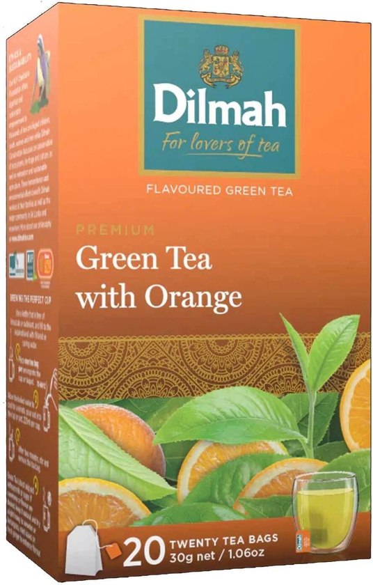 Dilmah Green Tea With Orange - 20 Teabags