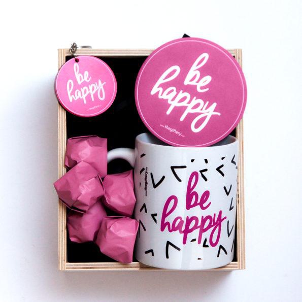 Be Happy Wooden Box
