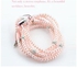 Necklace Wheat Wired In-Ear Headphones Pink