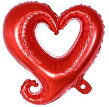 Lsthometrading 18inch wedding Balloons Hook Heart -Shaped Foil Balloons (6 Colors)