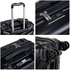 Eminent Hard Case Travel Bag Medium Luggage Trolley TPO Lightweight Suitcase 4 Quiet Double Spinner Wheels with TSA Lock KK30 Black
