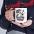 Skeleton Drinking Coffee Mug "Coffee Raises Me From The Dead" مج مطبوع
