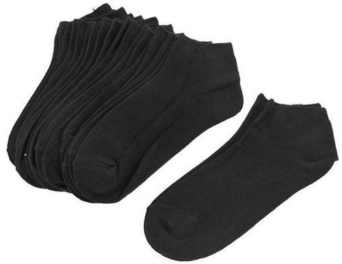 Fashion Black Stretchy Cuff Low Cut Ankle Socks 10 Pairs For Women