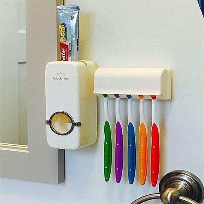 Toothpaste Dispenser & Tooth Brush Holder