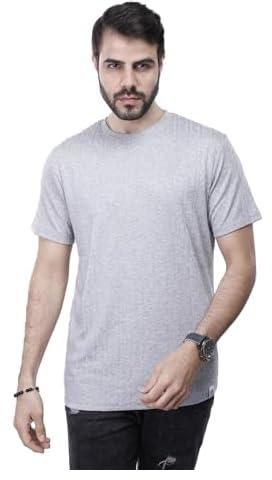 Coup Regular Fit Basic T-Shirt For Men Color Grey Size 2XL
