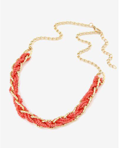 Dinardo Beads Weave Simple Necklace - Watermelon
