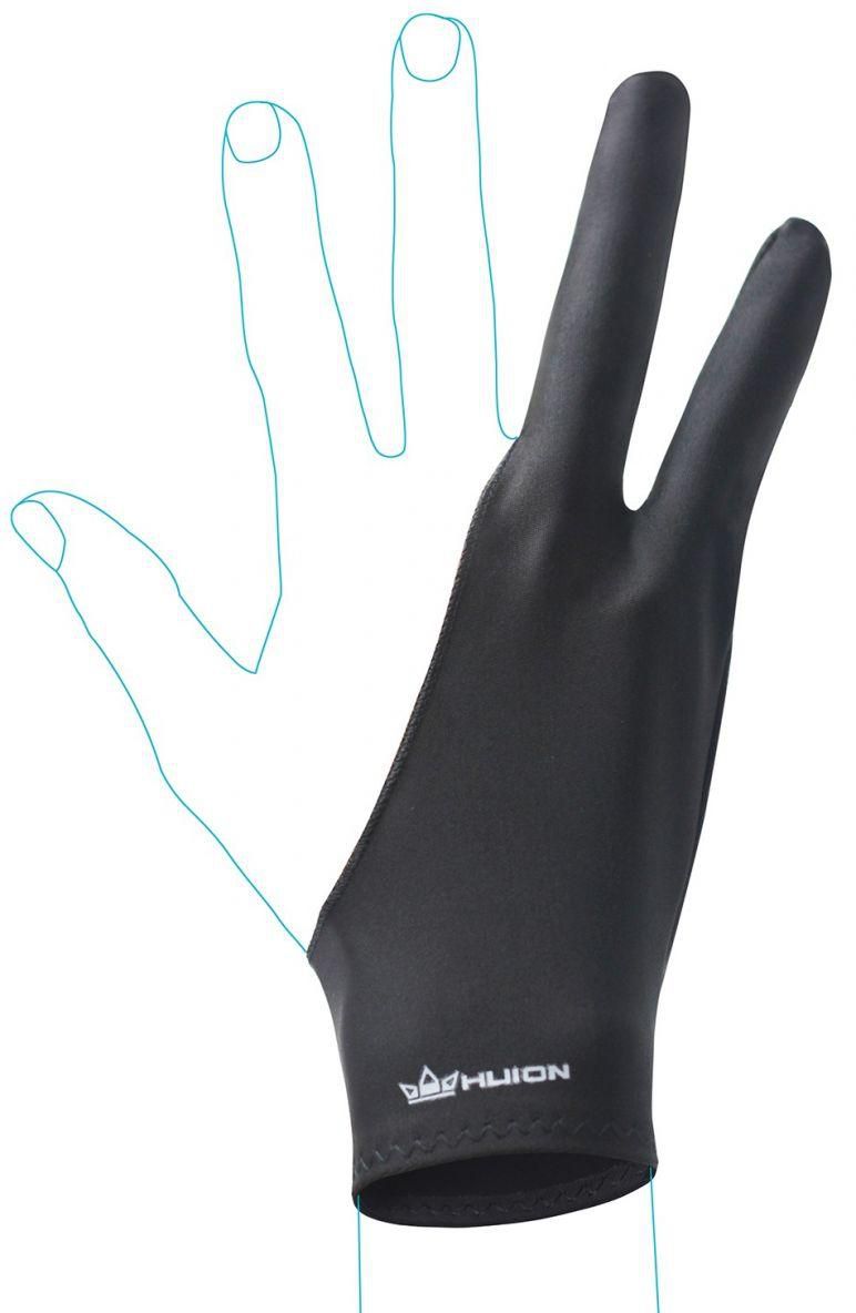 Huion Black Gloves For Unisex