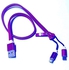 6 Pcs Of Mobile Accessories Purple Bundle Of Holder - Hand Free - Case - 2 Cables - Reader