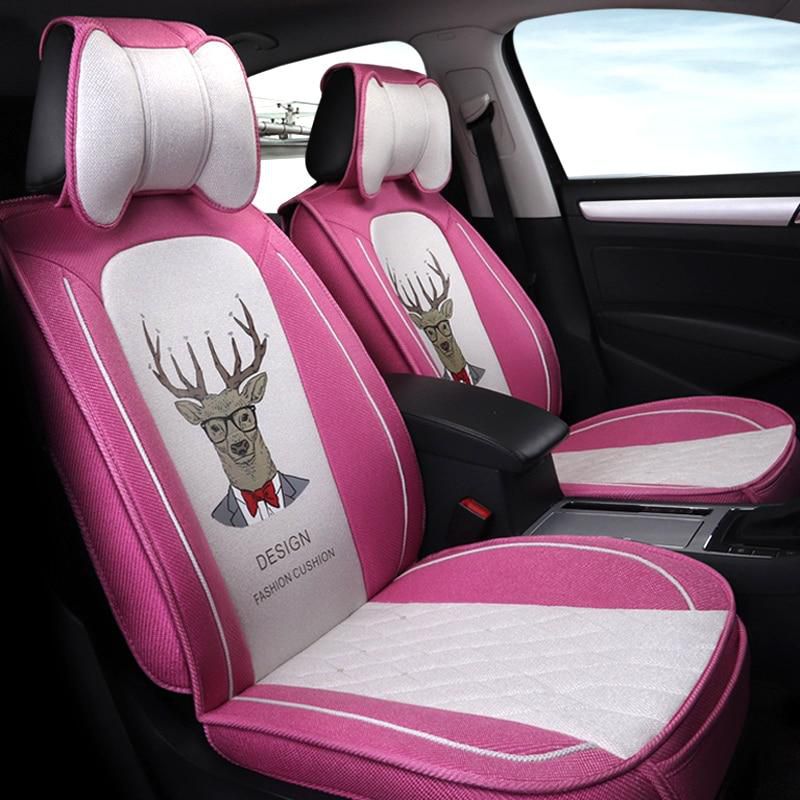 Car Seat Covers For 5 Cars Cartoon, Deer Car Seat Cover