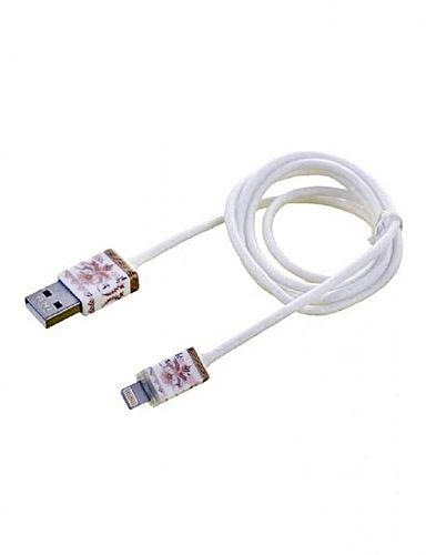 IKU Ceramic Cable for iPhone/iPod Charge and Sync Cable - White