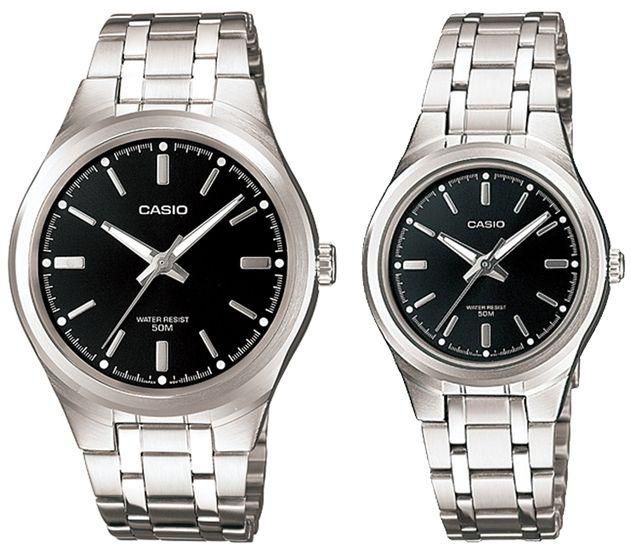 Casio Edifice STANDARD Watch MTP-1310D-1AV + LTP-1310D-1AV For Couples (Analog, Water Resistant, Casual Watch)