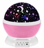 Generic Star And Moon Rotating Projector Night Lamp Black/White/Pink 13X13X14.5Centimeter