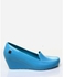 Lupo Slip On Wedged Shoes - Bright Turquoise