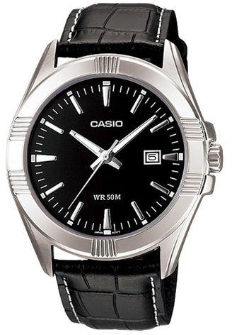 Casio MTP-1308L-1AVDF Leather Watch - Black