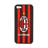 AC Milan iPgone 5/5s Rubber textured Back Case - Red and Black (6-66118)