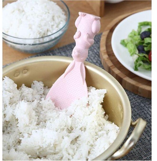 1pcs Rice Spoon Animal Shape Stand Rice Cooker Spoon