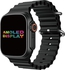 (2 استيك)X9 Ultra Smart Watch ميلي شاشه اموليد 49 - الشحن اللاسلكي - NFC (أسود)