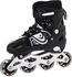 SPORT Adjustable Roller Skate Shoes LED Light Single Row Wheels, Black