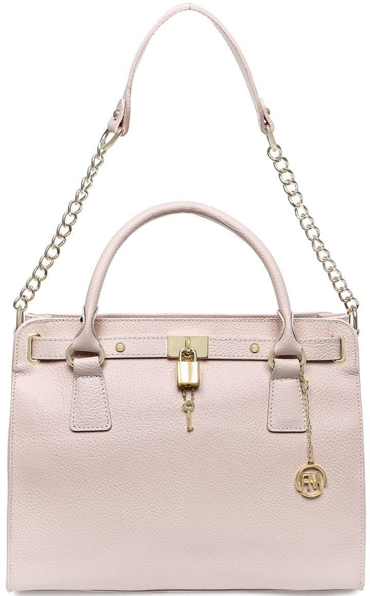 Roberta M 199 Large Satchel Bag for Women - Leather, Pink
