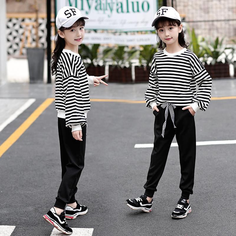 Koolkidzstore PREORDER Girls Suit Long Sleeve Striped Jogger