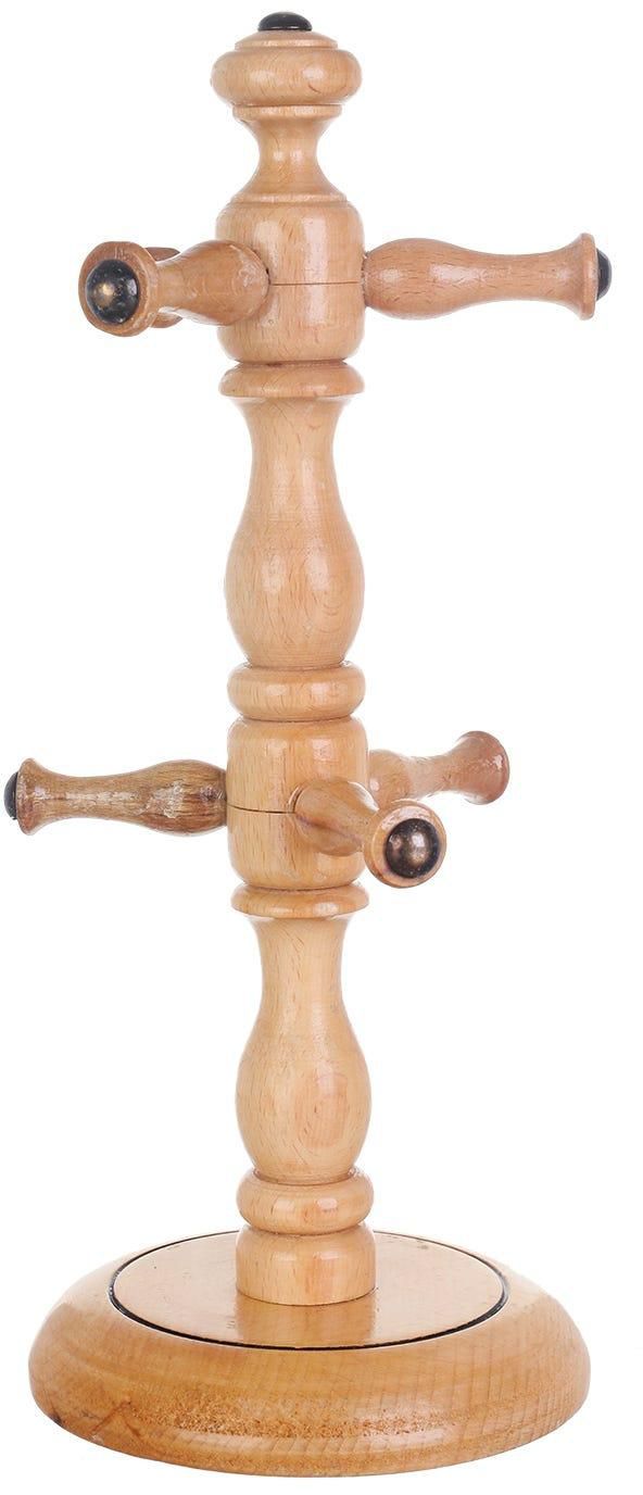 Get El Zahra Cups Holder, 6 Hooks, 30×12 cm - Wooden with best offers | Raneen.com