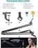 Quboo Professional Scissor Arm Adjustable Microphone Stand, Black