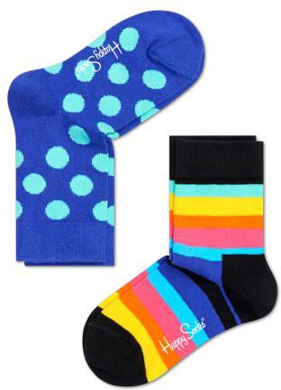 Happy Socks Two Pack Stripe & Big Dot Socks 0-12 Months